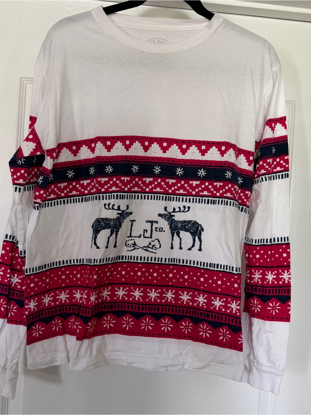 Lauren James Christmas sweater print long sleeve tshirt